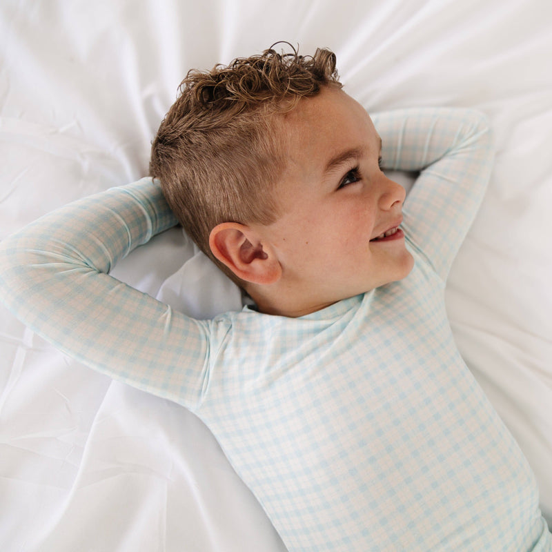 Bamboo Toddler Pajama Set - Coastal Check