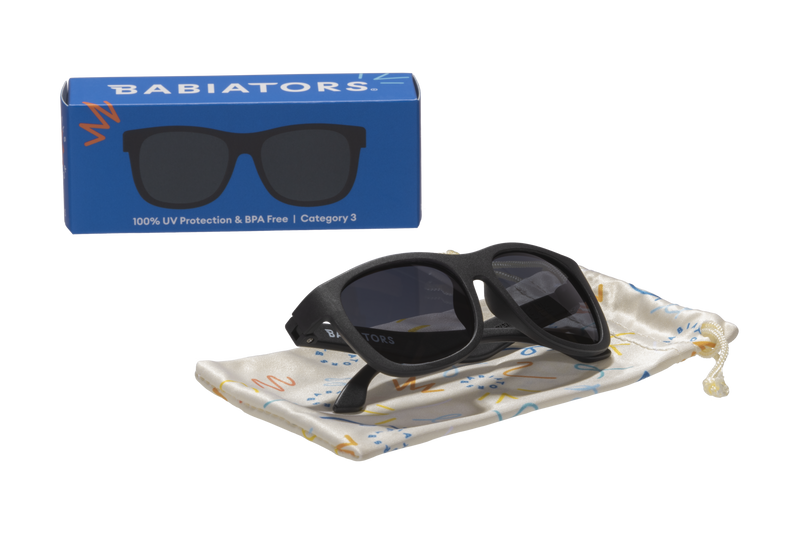 Jet Black Navigator Baby and Kids Sunglasses
