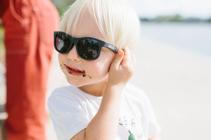 Jet Black Navigator Baby and Kids Sunglasses