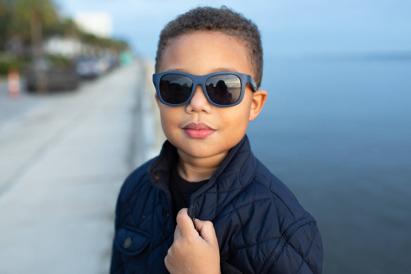 Jet Black Navigator Baby and Kids Sunglasses