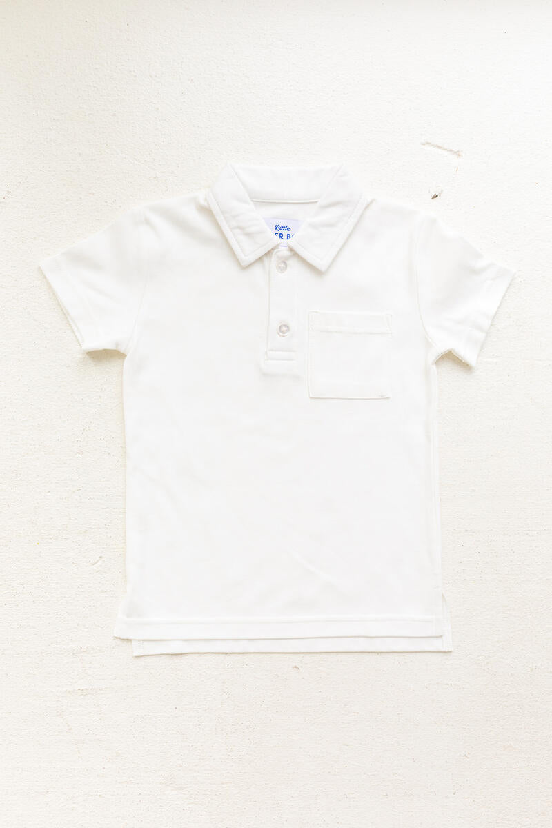 Short Sleeve Polo - White (2T)