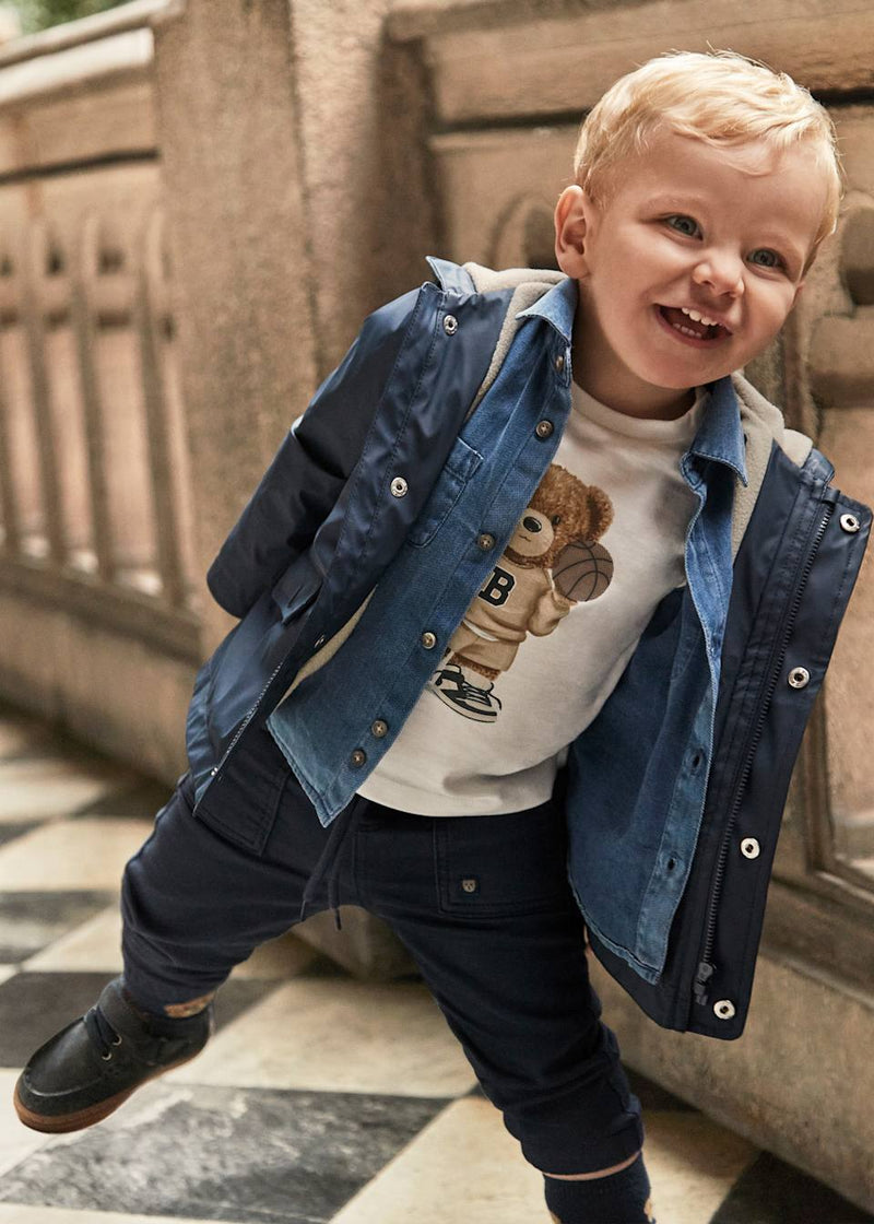 Toddler Twill Joggers - Dark Blue
