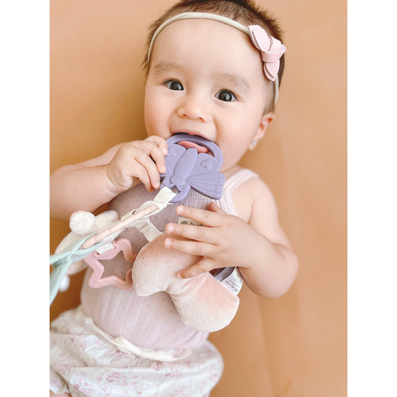 Bitzy Busy Ring Teething Activity Toy - Bunny