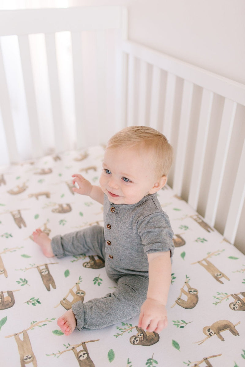 Copper Pearl Premium Knit Fitted Crib Sheet - Wee Bee Baby Boutique