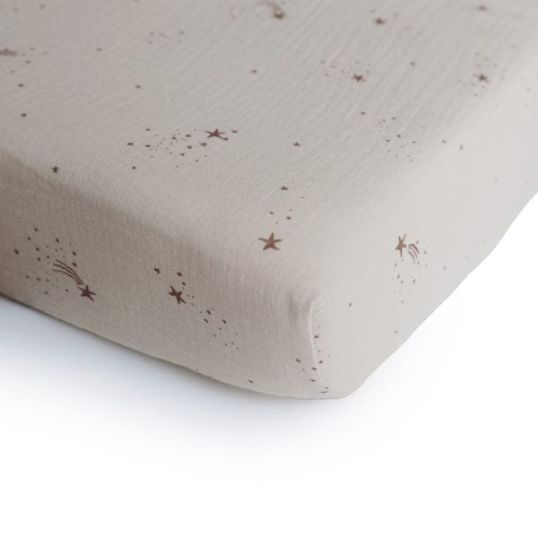 Mushie Extra Soft Muslin Crib Sheet-Wee Bee Baby Boutique