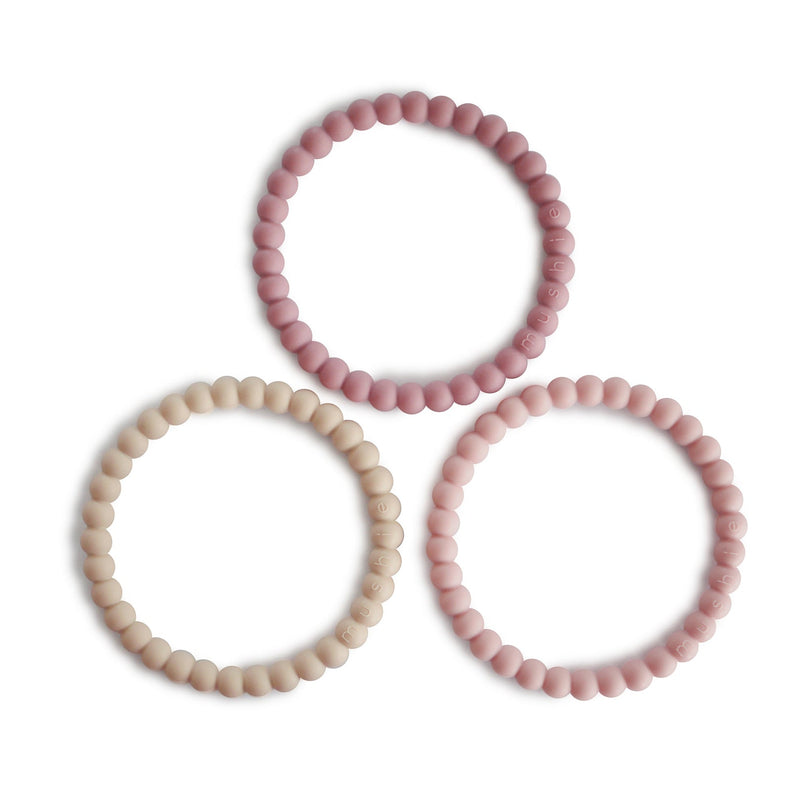 Mushie Pearl Teething Bracelet 3-Pack