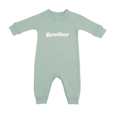 Sage 'Brother' All in One Romper-Wee Bee Baby Boutique