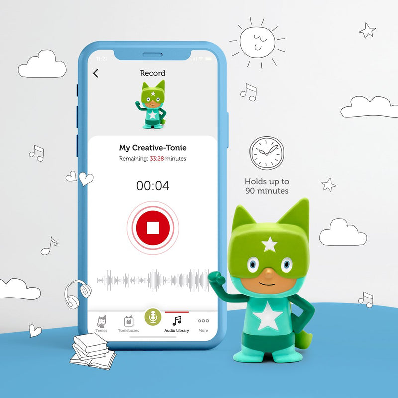 Tonie Audio Play Figurine - Creative Tonie Superhero Turquoise-Tonies-tonies-characters-Wee Bee Baby Boutique