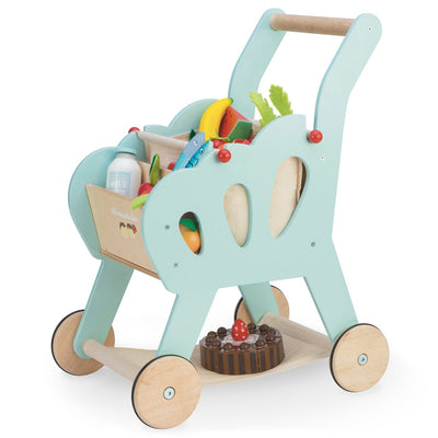 Wooden Shopping Trolley Toy-Wee Bee Baby Boutique