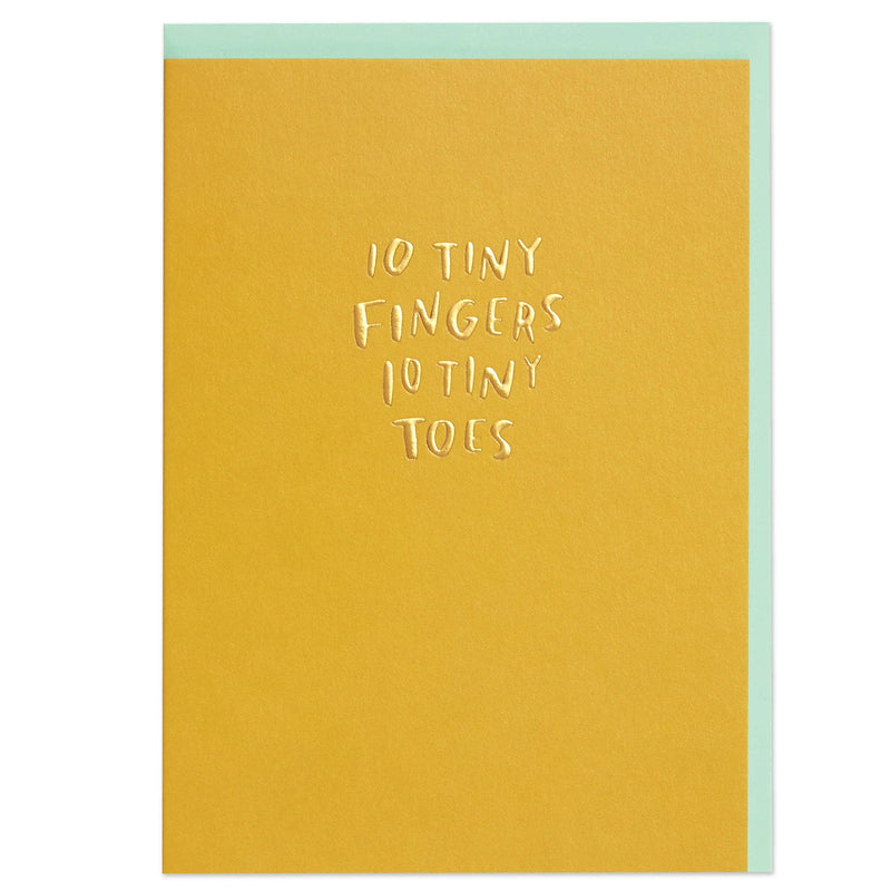 10 Tiny Fingers 10 Tiny Toes Whimsical Baby Card