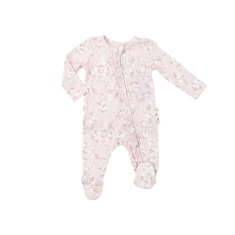 2-Way Zipper Footie - Floaty Day Daisies (6-9 Mo)