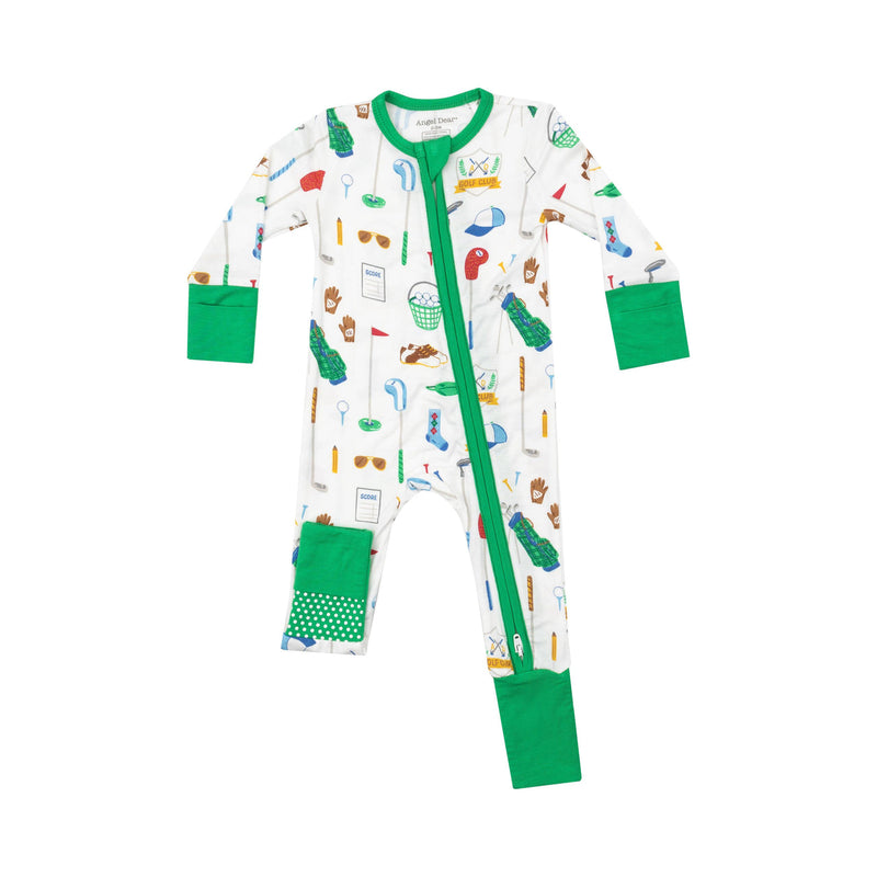 2 Way Zipper Romper - Golf Club White (12-18 Mo)
