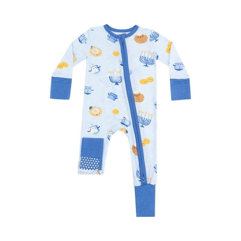 2 Way Zipper Romper - Hanukkah (3-6Mo)