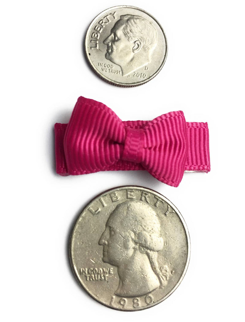 5 Tiny Tuxedo Bows on Snap Clips - Watercolors