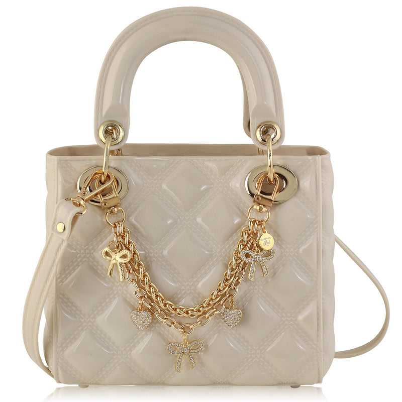 Pearl Quilted Jelly Purse - Wrapped in Bows
