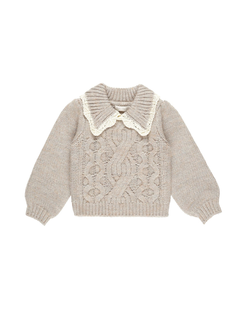 Alice Sweater || Heathered Sand (4-5Y, 6-7Y)