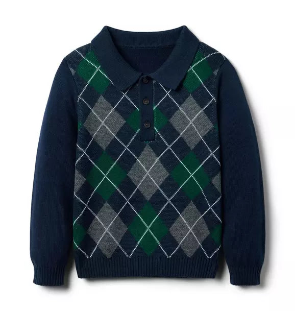 Argyle Polo Sweater (6Y)