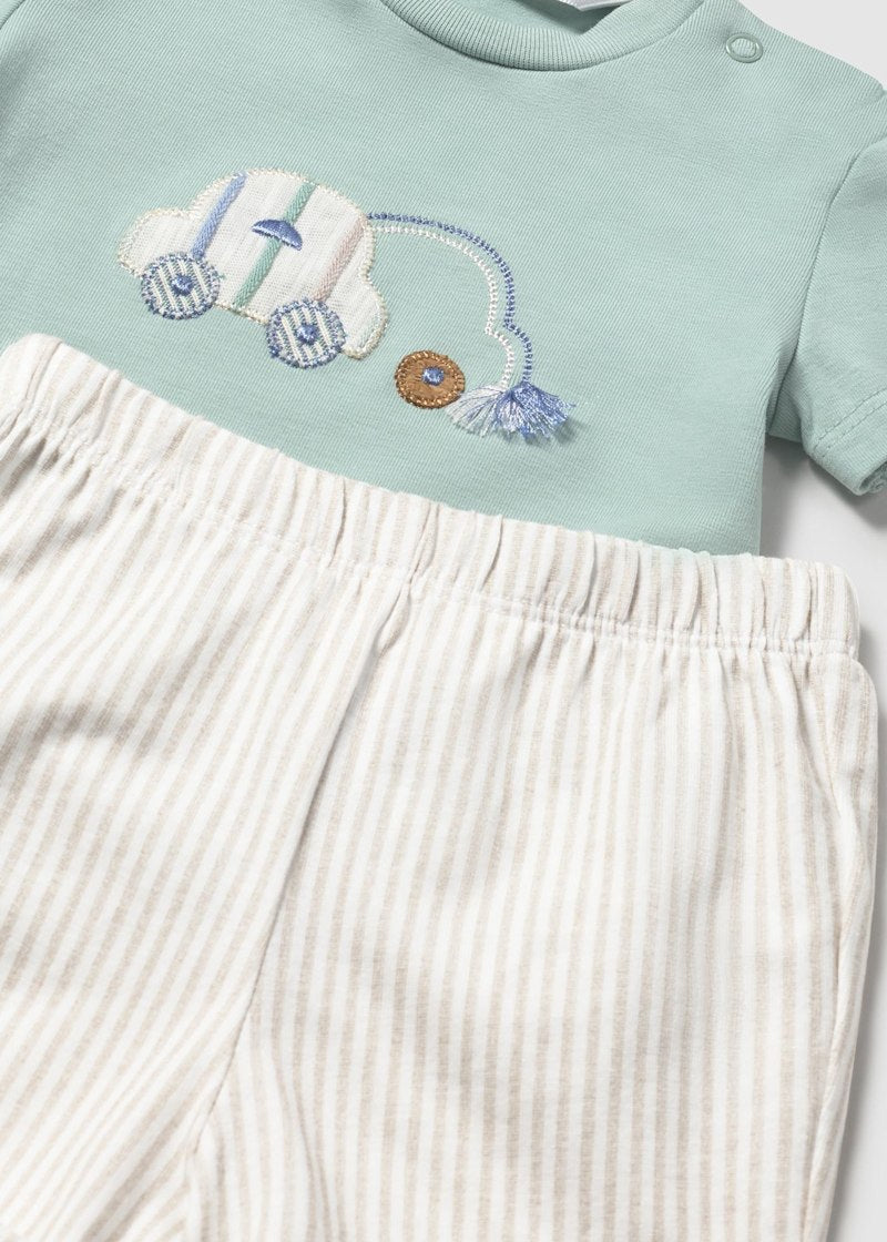 Baby 2-Piece Set with Shorts - Jade (12 Mo)