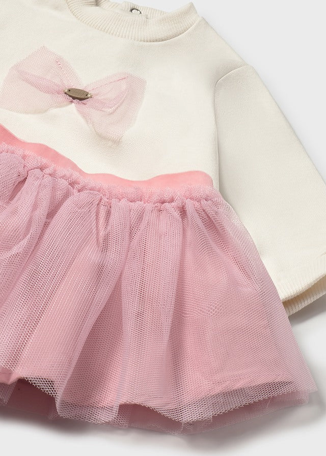 Baby 2-Piece Tulle Skirt and Sweatshirt Set - Orchid Pink