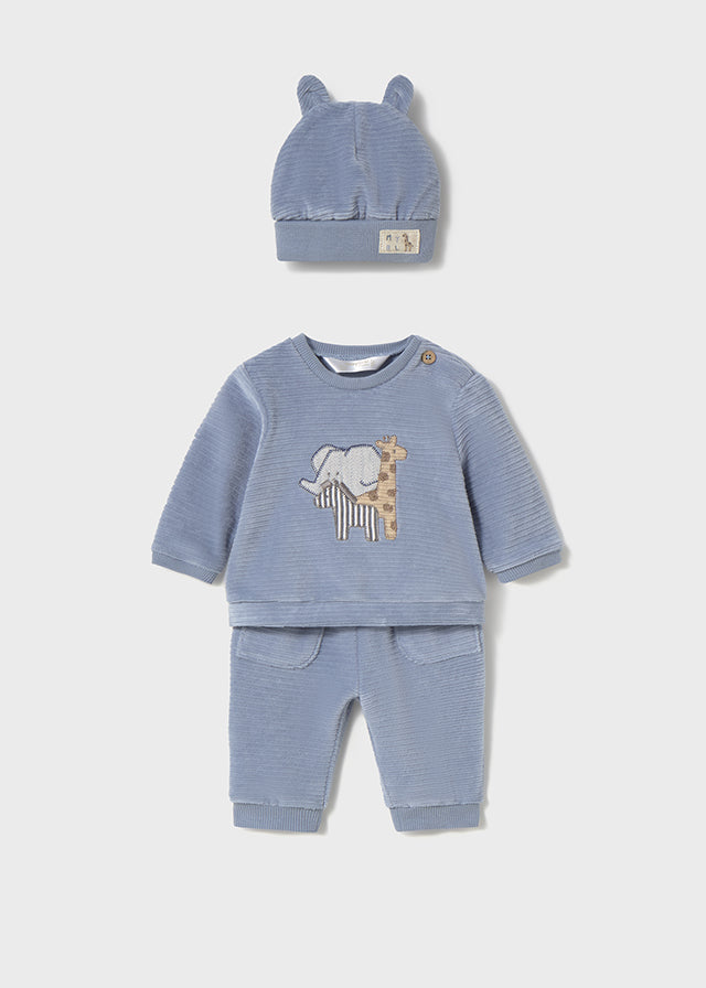 Baby 3-Piece Corduroy Set - Blue Bell Animals