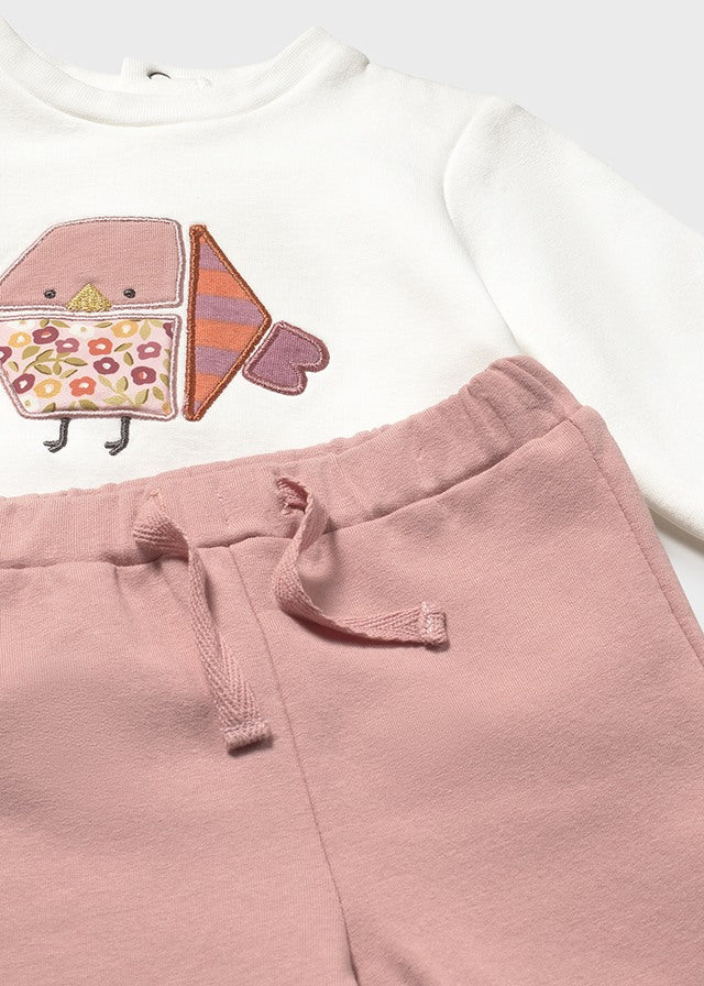 Baby 3-Piece Vest, Shirt and Pants Set - Mellow Floral Birdie