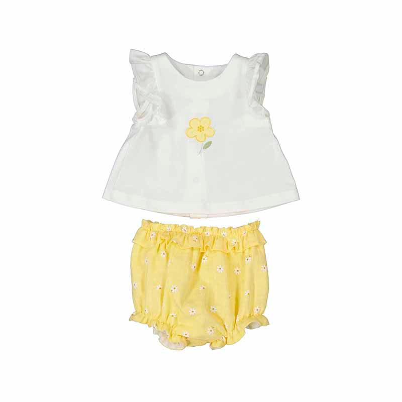 Baby Bloomers and T-Shirt Set - Sunny Flower