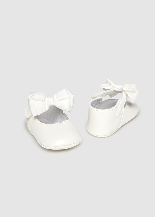 Baby Bow Mary Jane Shoes - Ecru
