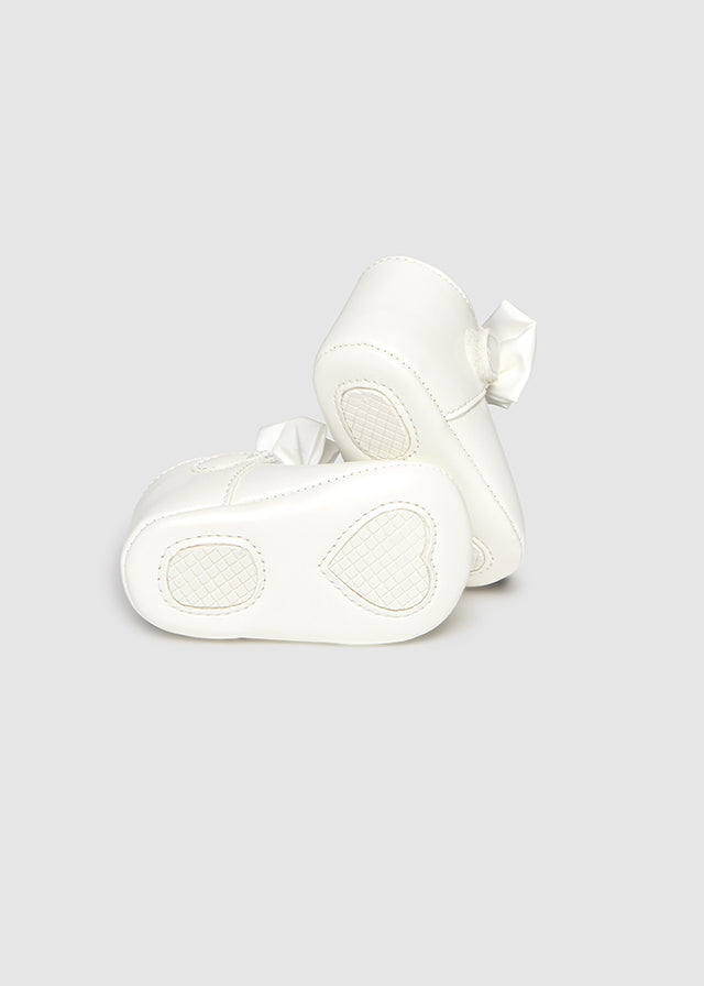 Baby Bow Mary Jane Shoes - Ecru