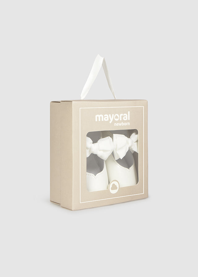 Baby Bow Mary Jane Shoes - Ecru