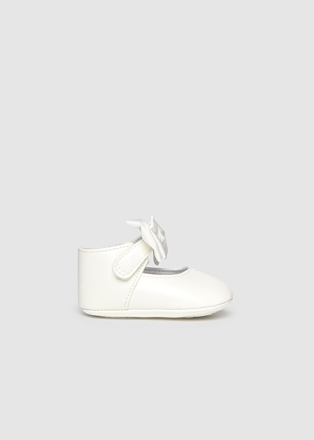Baby Bow Mary Jane Shoes - Ecru