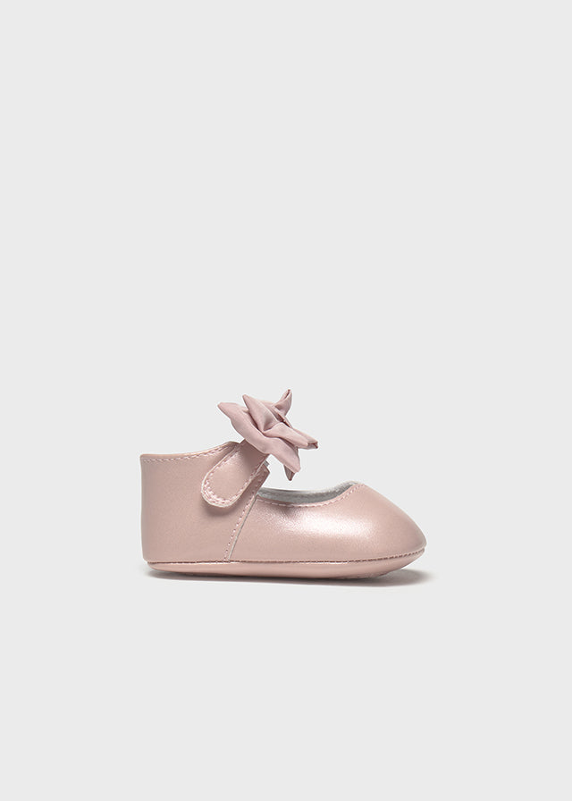 Baby Bow Mary Jane Shoes - Petal Pink