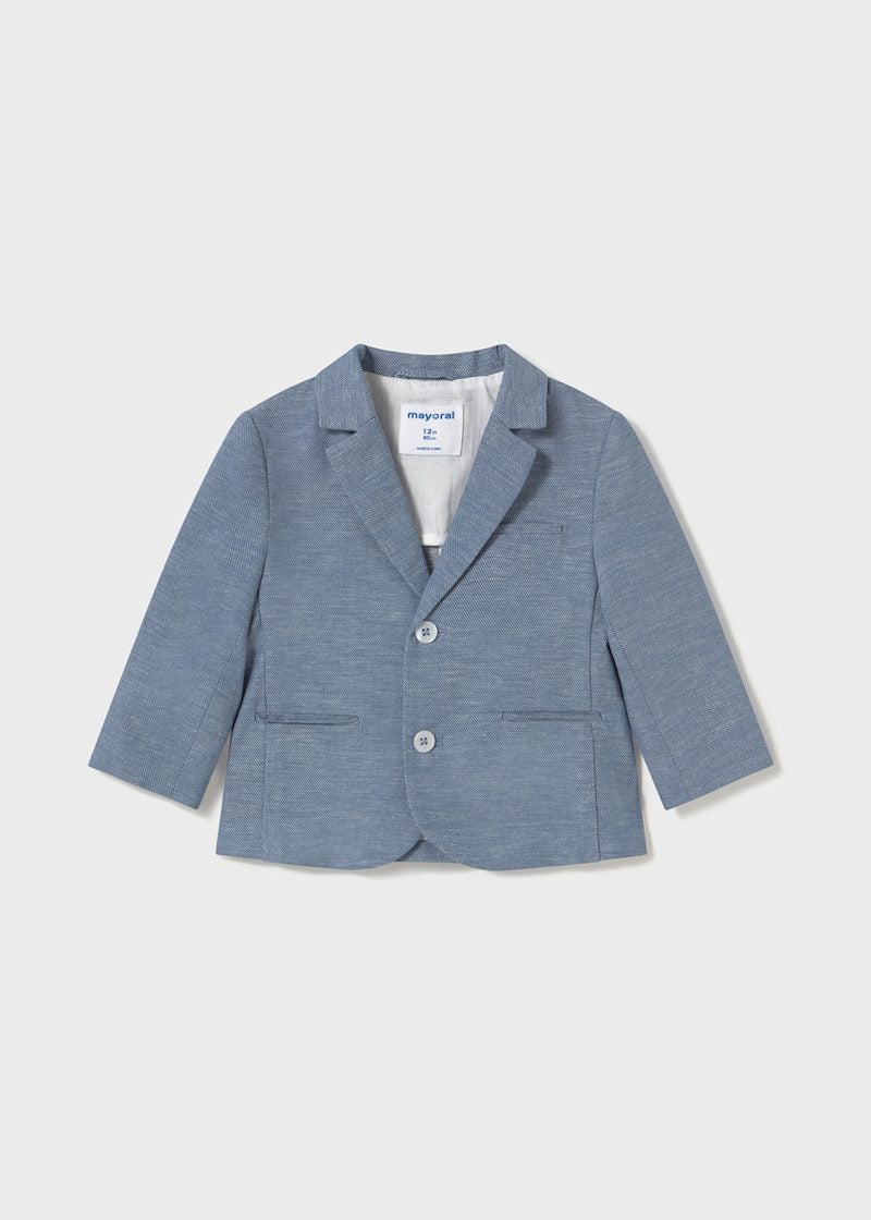 Baby + Boy Linen Blazer - Stream Blue