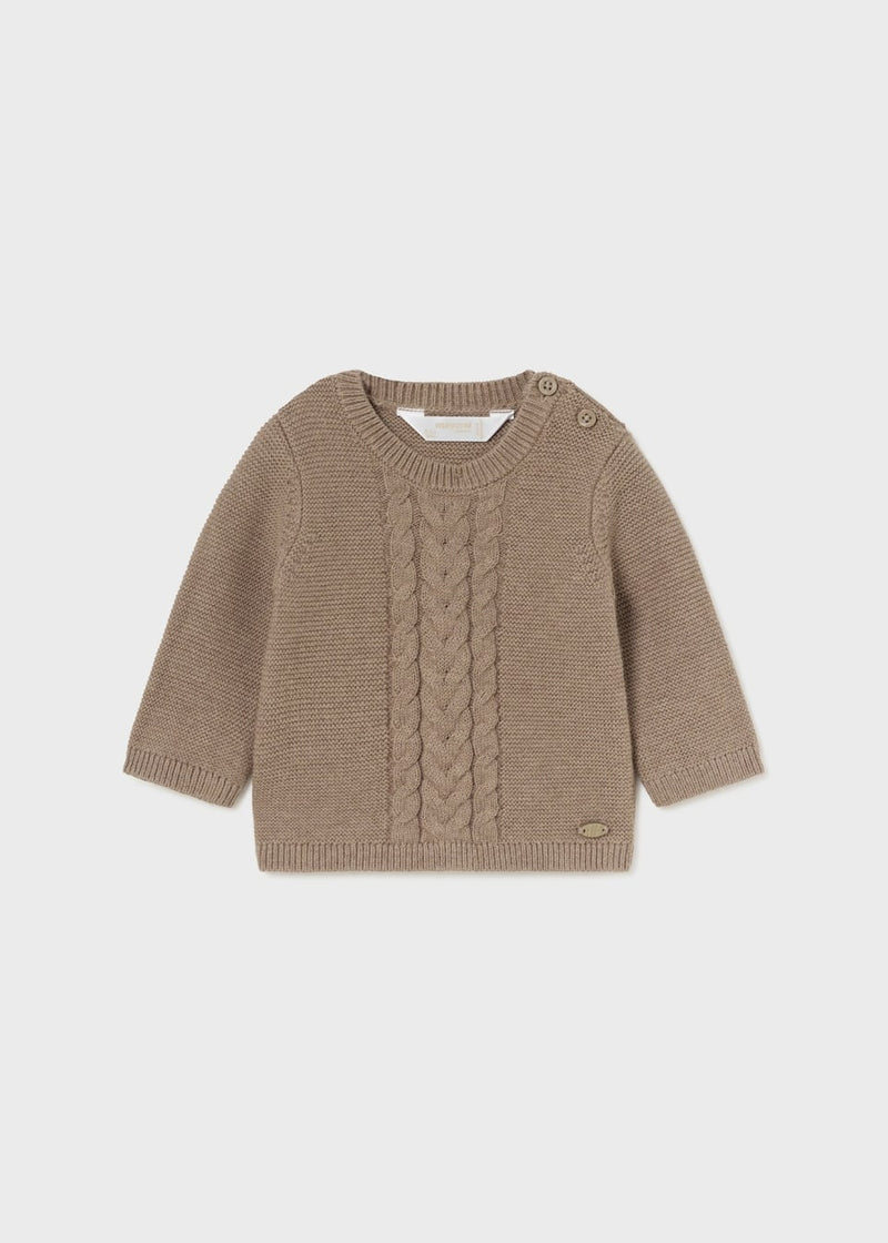 Baby Braided Sweater - Tiramisu