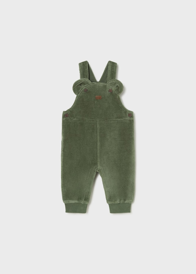 Baby Corduroy Bear Overalls - Forest Green (6-9mo)