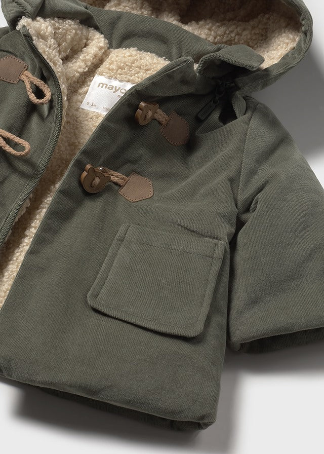 Baby Corduroy Duffle Coat - Dark Green