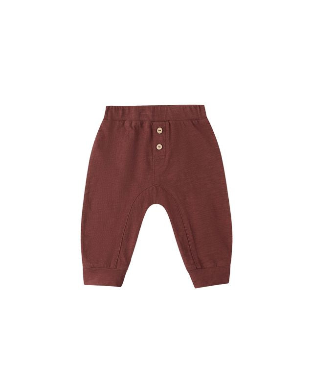 Baby Cru Pant || Burgundy (3-6Mo)