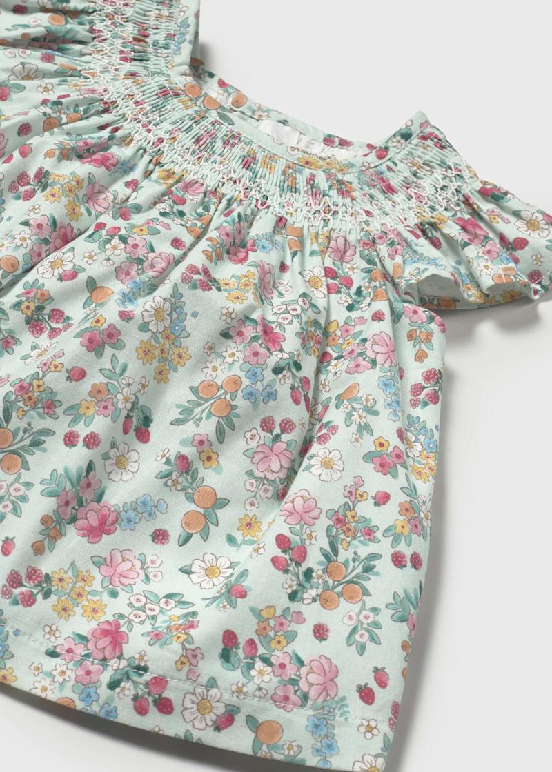 Baby Floral Dress with Bloomers - Jade