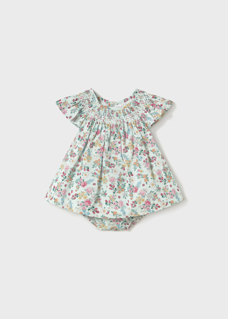 Baby Floral Dress with Bloomers - Jade