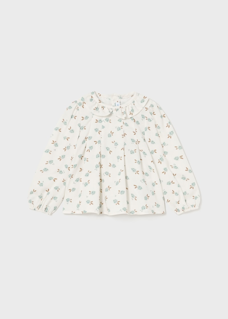 Baby Floral Ruffle Collar Blouse - Jade (9mo, 12mo)