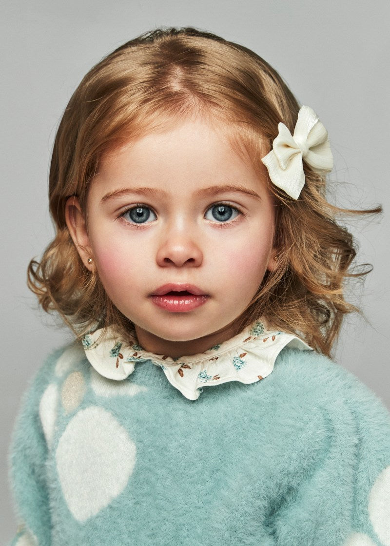 Baby Flower Jacquard Sweater - Jade (12Mo)