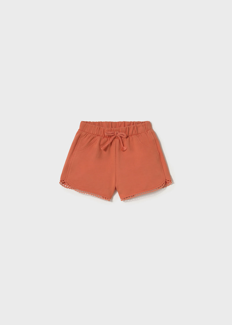 Baby + Girl Chenille Shorts - Carrot Orange