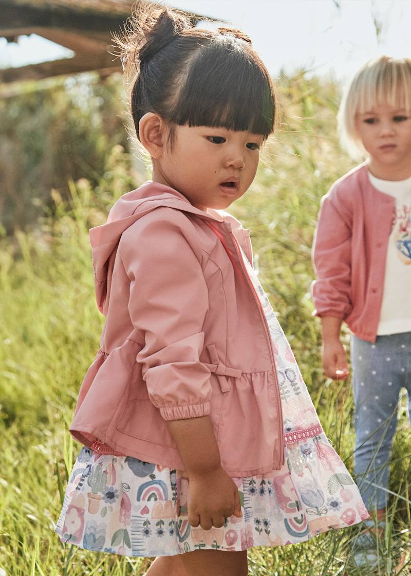 Baby + Girl Hooded Windbreaker - Rosy Pink
