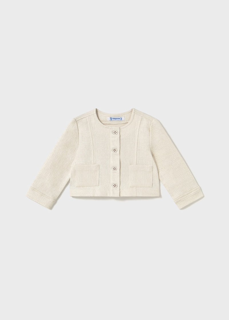 Baby + Girl Jacket - Champagne (18Mo, 3T)