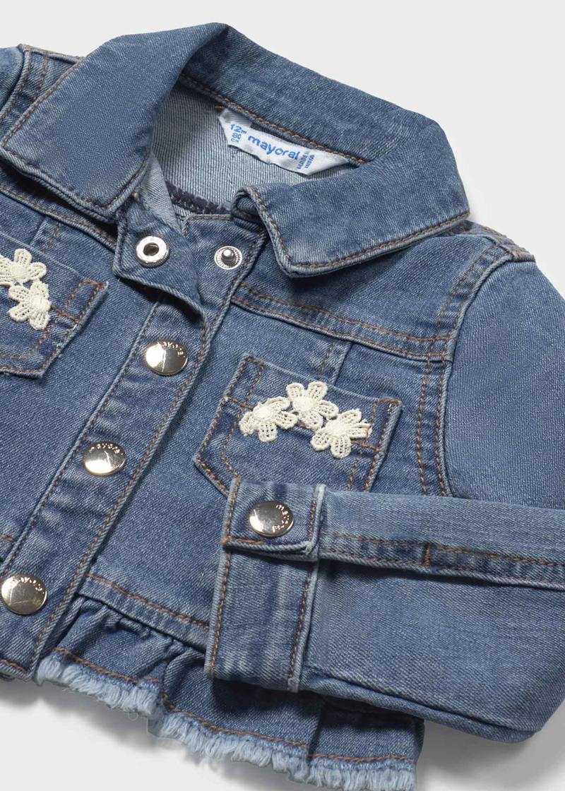 Baby + Girl Ruffled Denim Jacket (18Mo, 2Y)