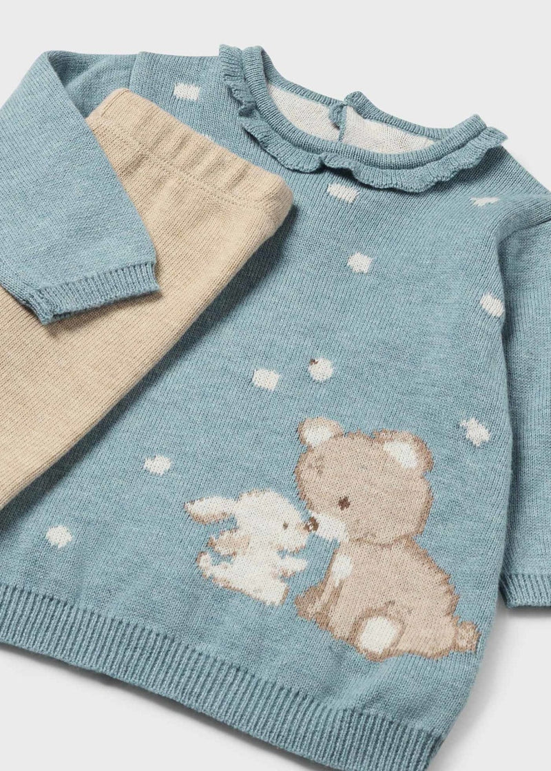 Baby Girl Sweater and Pants 2-Piece Knit Set