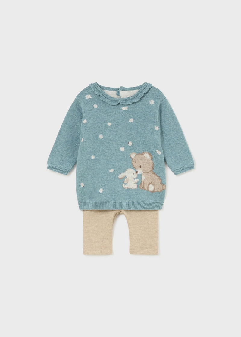 Baby Girl Sweater and Pants 2-Piece Knit Set