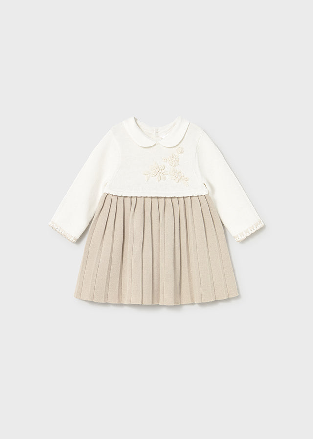 Baby Knit Dress - Ecru
