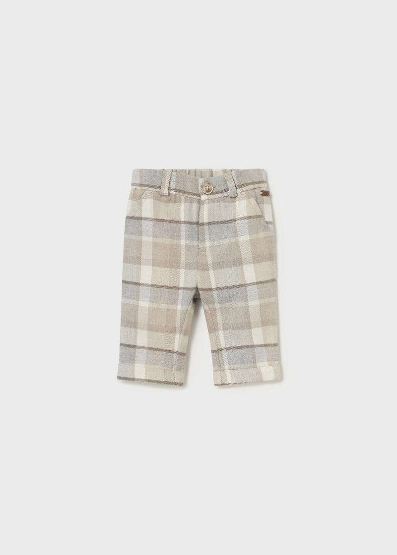 Baby Plaid Pants - Walnut (0-1 Mo, 2-4 Mo)