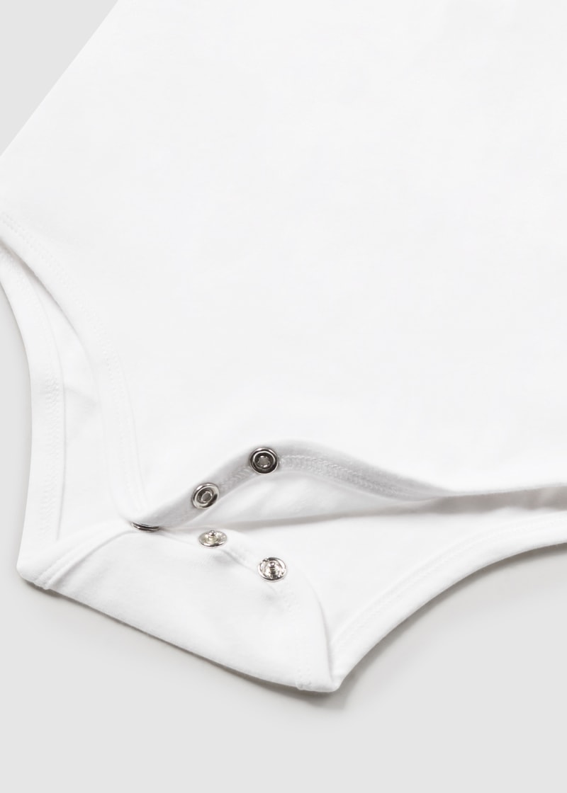 Baby Polo Bodysuit - White