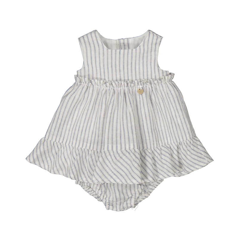 Baby Striped Dress - Natural